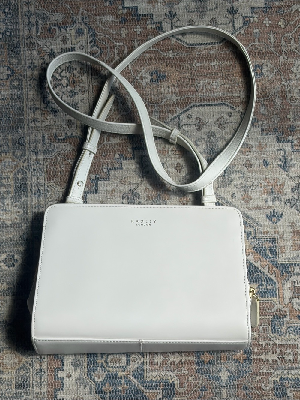 Radley London Liverpool Street Chalk White Leather Crossbody - Like New